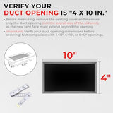 Built-in Register Booster Fan with Cover for Air Heat Vent with Fan,Fits 4"x10" Duct/Ceiling/Floor Vents, Improves AC & Heating/Cooling,Quiet 10-Speed Household/Bedroom Ventilation,smart,Bronze