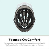 Schwinn Thrasher Bike Helmet for Adult Men Women Age 14+ with Suggested Fit 58-62cm, Multi-Mode Rear LED Light or No Light Option, Lightweight with Adjustable Side and Chin Strap, Bike Accessories