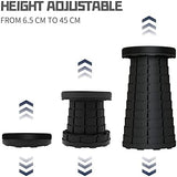 ALEVMOOM Telescoping Stool with Cushion, Collapsible Retractable More Sturdy Capacity 440Ib, Portable Camping Adjustable Folding Stool for Garden Fishing Hiking Mountain BBQ