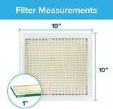 Filtrete 10x10x1 AC Furnace Air Filter, MERV 8, MPR 700, Tough on Pollen, Easy on Airflow, 3-Month Pleated 1-Inch Electrostatic Air Cleaning Filter, 4-Pack (Actual Size 9.813 x 9.813 x 0.8125 in )