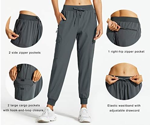 Libin Women's Cargo Joggers Lightweight Quick Dry Hiking Pants Athletic Lounge Casual Travel Petite/Regular/Tall