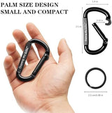 Carabiner Clip - Heavy Duty Carabiners Carabeaner D Ring Shape,Key Chain Clip Hook,Keychain Clip,Multipurpose for Camping, Hiking,Backpacking or Other Outdoor Activities.