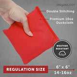 Play Platoon Cornhole Bags Weather Resistant- Set of 8 Regulation Bean Bags for Tossing- Official Professional Size & Weight Corn Hole Bags Two Color All Weather Cornhole Beans Bag Set with Tote Bag