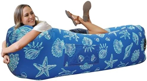 WEKAPO Inflatable Lounger Air Sofa Hammock-Portable,Water Proof& Anti-Air Leaking Design-Ideal Couch for Backyard Beach Traveling Camping Picnics & Music Festivals