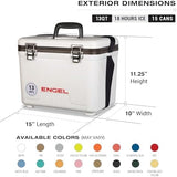 ENGEL 13qt Leak-Proof, Air Tight, Drybox Cooler and Small Hard Shell Lunchbox for Men and Women