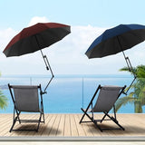 UPF 50+ Beach Umbrella with Adjustable Universal Clamp
