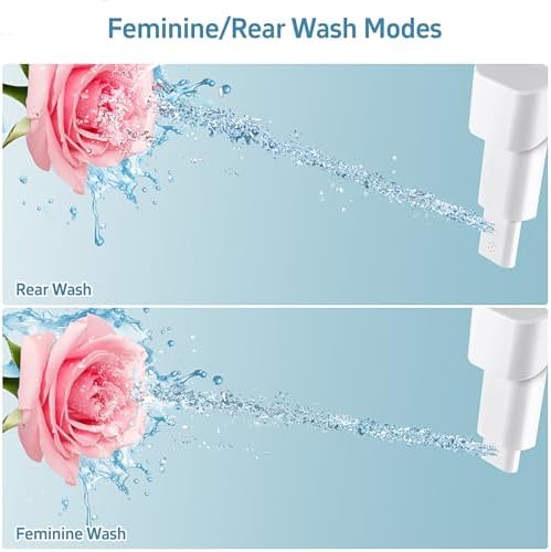 Ultra-Slim Bidet Dual Mode Bidet Attachment for Toilet, Bidet Toilet Seat Attachment with Pressure Controls(Feminine/Posterior Wash),Easy to install Design Non-Electric Bidet