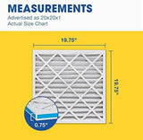 Aerostar 20x20x1 MERV 8 - 6 Count - High Efficiency Pleated HVAC, Furnace & Air Conditioner Filters - Removes Dust, Lint, Mold & Allergy-Causing Pollen