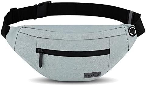 MAXTOP Large Crossbody Fanny Pack with 4-Zipper Pockets,Gifts for Enjoy Sports Festival Workout Traveling Running Casual Hands-Free Wallets Waist Pack Phone Bag Carrying All Phones