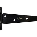 HLMOptimo Heavy Duty T Hinge Tee T Strap Shed Gate Barn Fence Door Hinge Wrought Rustproof Black (6 pcs, 4 inch)