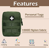 First Aid Kit EMT Medical IFAK Pouch, Molle Tactical Med Emergency Trauma Bag for Camping Home Car Hiking Hunting (Olive Drab)