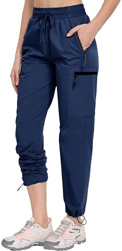 Oalka Women's Hiking Pants Water Resistant Quick Dry Cargo Pockets Pants