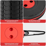 Collapsible Folding Chair - Upgraded Portable Chair with 400lbs Load Capacity, Perfect for Camping, Fishing, Hiking - Folding Stool with Carrying Straps, Gift for Fisherman (Red)