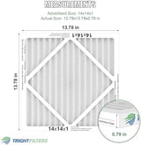 14x14x1 Air Filter 4 Pack, MERV 8 Pleated Dust Defense Air Filters Replacement Air Conditioner HVAC AC Furnace Filter, Durable and Lightweight