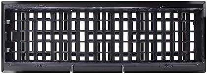 Decor Grates AJH414-BLK Oriental Floor Register, 4x14 Inches, Textured Black