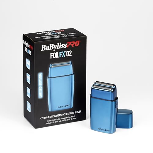 FoilFX Cord/Cordless Metal Double Foil Shaver (Blue)