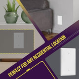 ENERLITES Oversized Blank Wall Plate, Jumbo Blank Outlet Covers, Over-Size 1-Gang 5.51" x 3.50", Unbreakable Polycarbonate Thermoplastic, UL Listed, 8801O-W-10PCS, Gloss Finish, White (10 Pack)