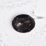 Pop up Sink Drain Stopper for Bathroom Vessel Vanity Sink Art Basin Oil Rubbed Bronze, Small Cap with Overflow, Metal Pop-up Drain Strainer with Detachable Basket Stopper