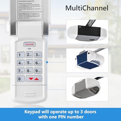 for Genie Garage Door Opener Keypad and Remote,Compatible with All Genie/Overhead Garage Door Openers, for Model GK-R 37332R OKP-BX GK-BX GWKP, GWK-IC, ACSDG, ACSDA1, ACSD1G, B8QACSDA, B8QACSDA1