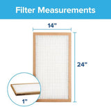 Filtrete 14x24x1 Air Filter, 3M MERV 5 HVAC AC Furnace Filter Replacement, 6-Pack (Actual Size 13.81x23.81x0.88 in)