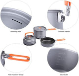 Fire-Maple Feast 4 Piece Camping Cookware Cookware Cookware Kit Outdoor Cookware Set with Pots, Kettle, Saucepans and Spatula for Hiking Fishing Picnic
