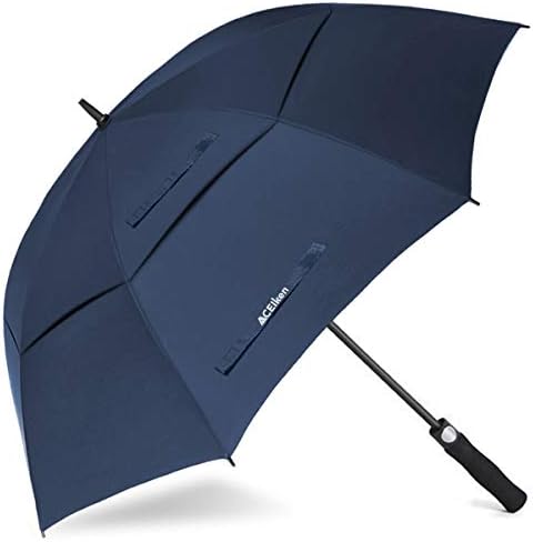 Golf Umbrella Large 58/62/68 Inch Automatic Open Golf Umbrella Extra Large Oversize Double Canopy Vented Umbrella Windproof Waterproof for Men and Women