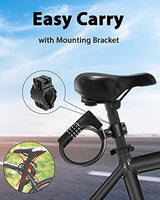 Bike Lock Cable with Combination,High Security 5-Digit Resettable Combination Bicycle Lock Anti-Theft, with Mounting Bracket for Bikes and Scooters
