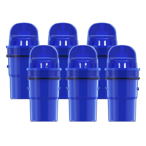 6 Packs Pitcher Water Filter Replacement for All PUR®, PUR® Plus Pitcher and Dispenser Filtration Systems, CRF950Z, PPF951K, PPF900Z, NSF Certified, AQUA CREST