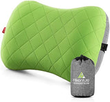 Hikenture Camping Pillow with Removable Cover - Ultralight Inflatable Pillow for Neck Lumbar Support - Upgrade Backpacking Pillow - Washable Travel Air Pillows for Camping, Hiking, Backpacking