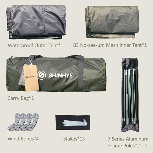 Backpacking Tent for Camping 2/3/4 Person Hiking Ultralight Tent for Waterproof Windproof Outdoor Tents Easy Setup Two Doors Double Layer Lightweight Instant Tents