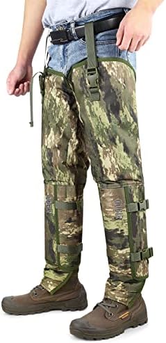 skiguard Snake Gaiter Chaps for Hunting: Snake Bite Protection for Ankle to Thigh Snake Chap, Waterproof Snake Gaiter for Men