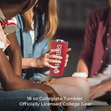 Campus Colors NCAA Stainless Steel Tumbler perfect for Gameday - 18 oz - Double Walled - Keeps Drinks Perfectly Insulated (Indiana Hoosiers - Crimson)