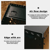 HIKEAMN Camping Stove Windscreen - Outdoor Folding Gas Stove Windshield,Camping Wind Blocker with a Storage Bag for Camping,Hiking,Picnic,Cooking (black)