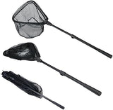 RESTCLOUD Fishing Landing Net with Telescoping Pole Handle, Fishing net Freshwater for Kids Men Women, Extend to 40-63 Inches
