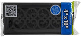 Decor Grates ST410 Scroll Design Floor Register, 4x10 Inches, Textured Black