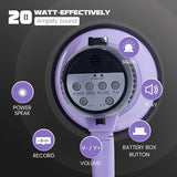 MyMealivos Portable Megaphone Bullhorn 20 Watt Power Megaphone Speaker Voice and Siren/Alarm Modes with Volume Control and Strap (Purple)