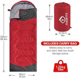 oaskys Camping Sleeping Bag - 3 Season Warm & Cool Weather - Summer Spring Fall Lightweight Waterproof for Adults Kids - Camping Gear Equipment, Traveling, and Outdoors