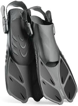 CAPAS Snorkel Fins, Swim Fins Travel Size Short Adjustable for Snorkeling Diving Adult Men Women Kids Open Heel Swimming Flippers