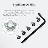 Ctuoptuo 𝟓 𝐏𝐜𝐬 of 970076 Wheel Center Cap Screws Allen Head & Allen Wrench, Fit for American Racing Torq Thrust Wheels