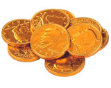 Holiday Gold Half Dollar Chocolate Coins 1LB. Milk Chocolate Coins for Birthdays, Christmas, Halloween or any ocasion. Half Dollar Gold Foil Coins, Pieces Individually Wrapped (1 Pound)