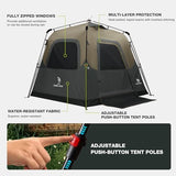 CAMEL CROWN Instant Tents for Camping 4-6 Person Tent Waterproof Easy Setup Sets Up in 60 Seconds Backpacking Tents with Carry Bag for Outdoor Hiking