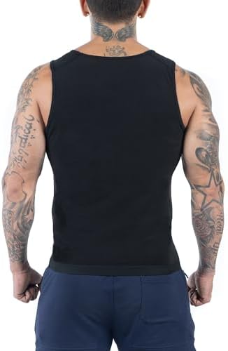 Kewlioo Men's Heat Trapping Pullover Sweat Enhancing Vest - Sauna Suit Shirt Compression Vest Shapewear Top for Gym Exercise