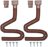 7ft Long Gutter Downspout Extensions, Outer diameter 3" Gutter Extensions for Downspout,Flexible Drainage Pipe Suitable for 2"×3" and 3"×4" Downspout,Flexible Pipe Stretched Length 7ft (2 Pack)