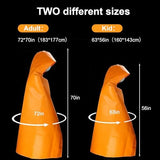 DIBBATU Fireproof Cloak, Fire Escape Cloak, Extra Big Fireproof Fiber Cape, Emergency Used as A Fire Blanket, Head Protection Fire Escape kit for Household, Office Home (Orange, 72 * 70in)