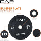 CAP Barbell Rubber Olympic Bumper Plate | Multiple Options/Colors