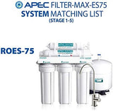 APEC Water Systems FILTER-MAX-ES75 75 GPD High Capacity Complete Replacement Filter Set For Essence Series Reverse Osmosis Water Filter System Stage 1-5