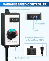 KEN BROWN 24 Inch Shutter Exhaust Fan with Speed Controller, 4200CFM High Speed, Wall Mounted Vent Fan for Garage, Attic, Greenhouse, Shed, Shop, Includes 1.65M Power Cord