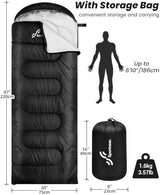 Sportneer Sleeping Bags for Adults, Warm & Cold Weather Sleeping Bag for Adults Kids Boys Girls - Lightweight Compact Camping Gear Equipment, Traveling, Backpacking, Hiking