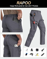 Mens Cargo Pants Ripstop Water Resistant Breathable Tactical Hiking Pants with 7 Pockets