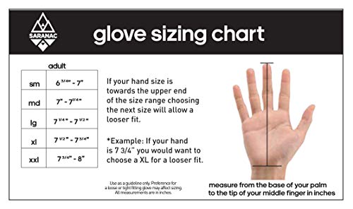 Saranac SA0185 Winter Ski Gauntlet Mitten with Premium Deerskin Leather, Gold/Black